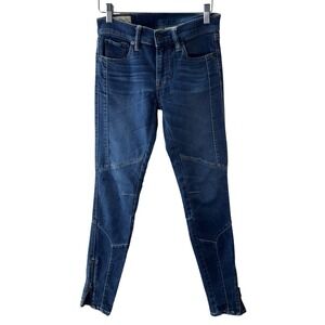 Vtg Polo‎ Ralph Lauren Jeans Women's 25 Low Rise Skinny Crop Denim Zip Ankle